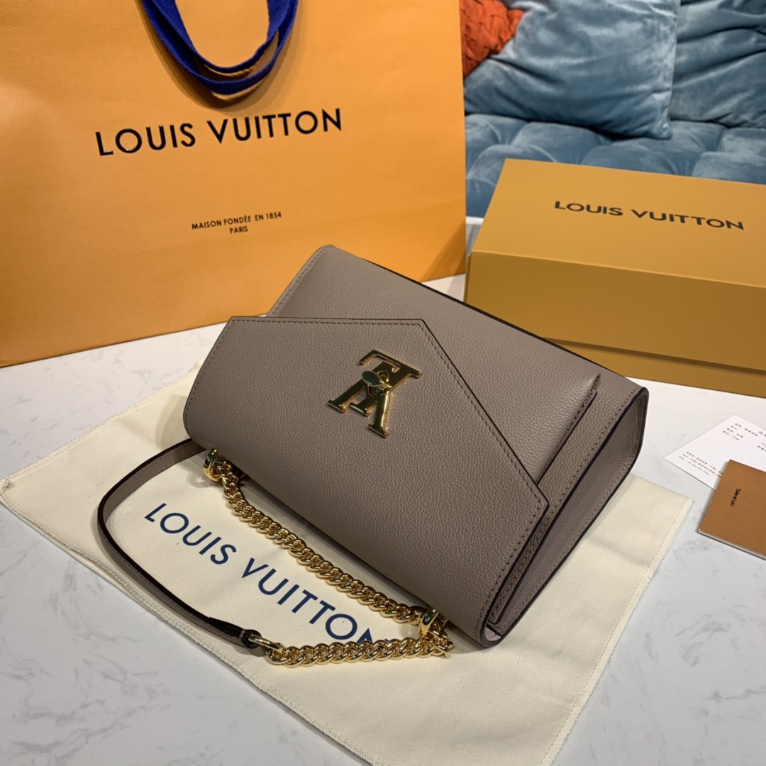 Louis Vuitton MYLOCKME CHAIN BAG Shoudler Bag M56137 Greige Gray/Beige